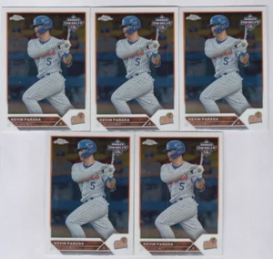 (5) Kevin Parada 2023 TOPPS PRO DEBUT CHROME ROOKIE LOT #PDC-125 ST. LUCIE METS - Picture 1 of 1