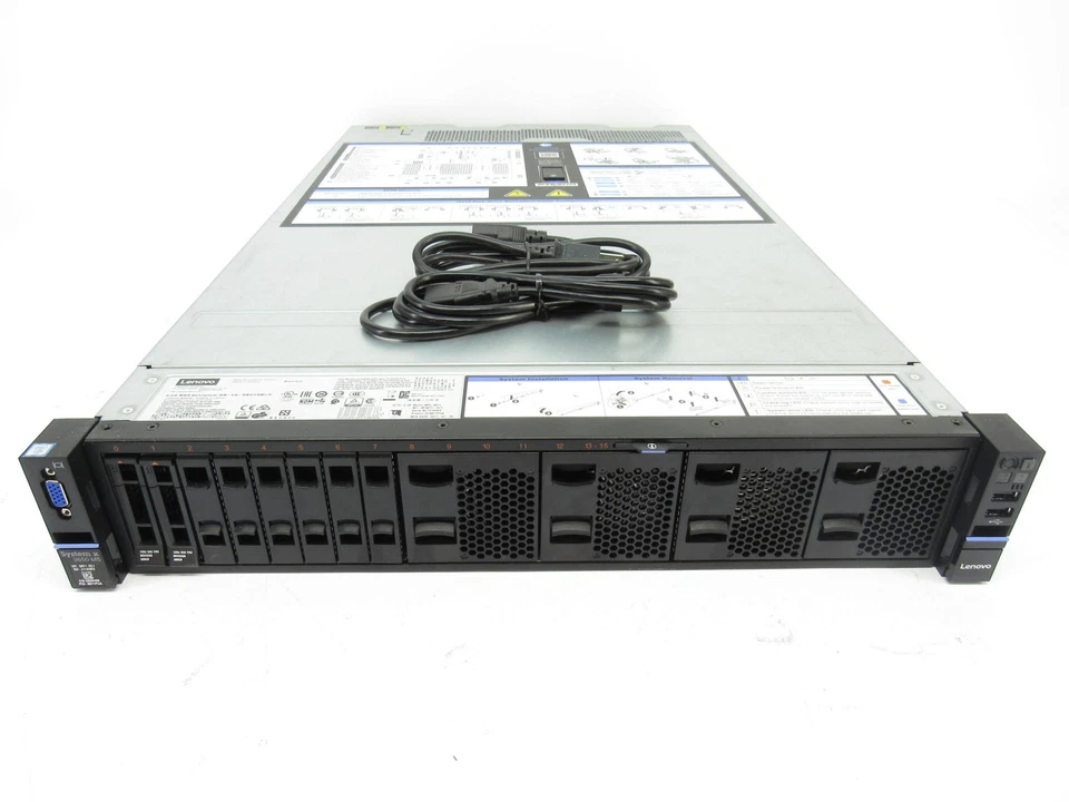 Lenovo System X 3650 M5 2x Xeon E5-2630 v4 2.2GHz 32GB RAM 2x 750W 2x LPE16002 - Image 1 of 4