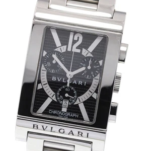 BVLGARI Rettangolo RTC49S Chronograph Date black Dial Quartz Men's Watch_863942 - Picture 1 of 7