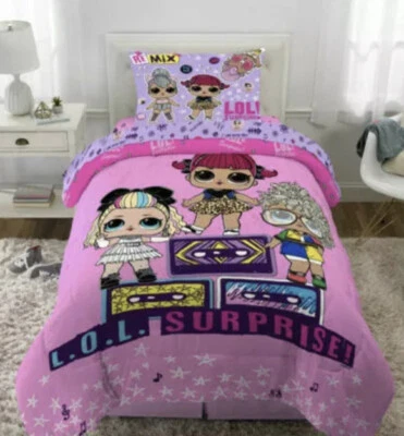 Nuevo LOL Sorpresa! Juego de remezcla de edredón y almohada reversible doble/completamente de 2 piezas Foto 1 de 2