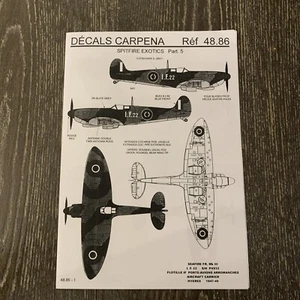 Model Aircraft decals Spitfire Ref 48.86 - Picture 1 of 4