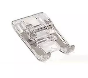 SEWING MACHINE CLIP ON CLEAR VIEW SATIN FOOT FITS BROTHER/JANOME/TOYOTA/SINGER + - Picture 1 of 1