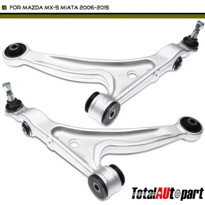2 Front Left Right Lower Control Arm w/Ball Joint for Mazda MX-5 Miata 2006-2015 - Image 1 of 4