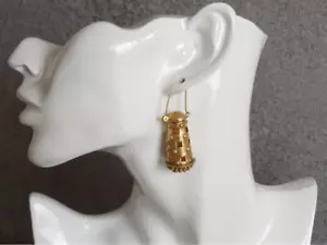 Pendientes vintage plata probada chapados en oro 12,4 g/4,7 x 1,7 cm + 5,1 x 1,7 cm - Imagen 1 de 8