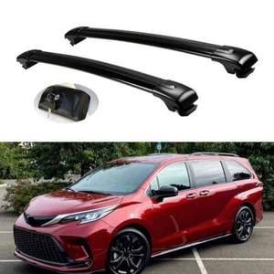 2Pc Lockable Roof Rail Rack Cross Bars Crossbars Fit for 2021 2022 Sienna - Imagen 1 de 9