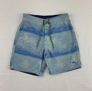 Tommy Bahama Swim Trunks 2 Sided Shorts Blue Hawaiian Medium - Picture 1 of 12