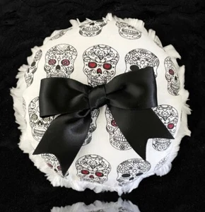 Body Powder Talcum Applicator PUFF Large 5” Skulls Day Of The Dead Sugarskull - Picture 1 of 3