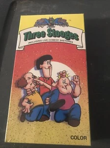 Kid Video Presents Three Stooges Vol. 1 VHS rare Hep Cat 1960s cartoons NEW - Picture 1 of 9