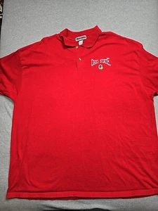 Ohio State Buckeyes Shirt Mens XXXL Red Jerzees Polo Combed Cotton Made In USA - Picture 1 of 14