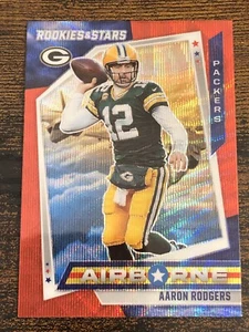 2021 Rookies & Stars Aaron Rodgers Airborne Red Wave PRIZM #AB-7 Packers - Picture 1 of 2