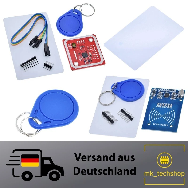 MK_TECHSHOP RFID NFC MFRC-522 PN532 Schlüssel Anhänger Checkkarte 13,56MHz 125kHz Tag Karte