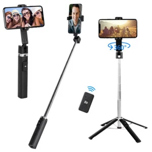 Supporto cellulare telecomando treppiede selfie stick 40" desktop per iPhone Samsung - Foto 1 di 15