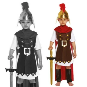 Jungen Römischer Gladiator Welt Buch Tag Kostüm Passend Für Alter 10-12 Jahre - Picture 1 of 2
