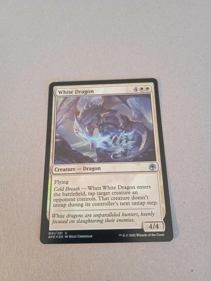 1x D&D Forgotten Realms White Dragon Foil NM/M Magic The Gathering Mtg - Bild 1 von 1