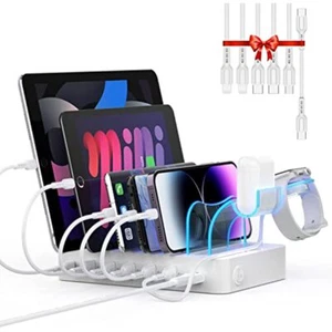 SooPii 60W 6 Port Charging Station, PD 20W USB C Fast Charging - Photo 1 sur 42