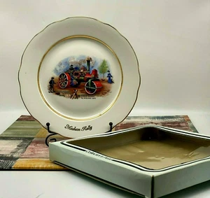 Masham Rally Steam Roller by Aveling 1893 Ceramic Large Plate Collectable Boxed - Picture 1 of 12