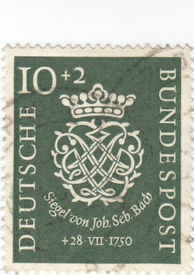 Alemanha - Scott # B314 -10p + 2p Verde - Semi-postais - Usado - SCV $42.50 - Imagem 1 de 2