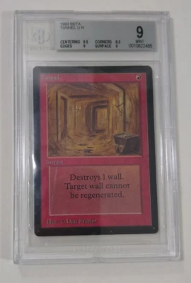 MTG Limited Edition Beta 1993 Tunnel BGS 9 MINT Old School 93/94 Graded NM - Image 1 of 4