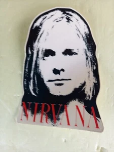 STICKER  ADESIVO KURT COBAIN NIRVANA VINTAGE originale anni 90 - Picture 1 of 1
