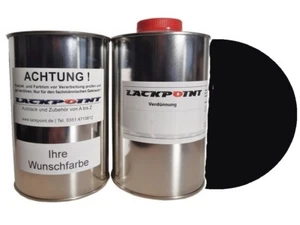 1,5 Liter Set 1K Grundierung RAL 9005 Schwarz für Kunstharz Autolack Füller neu - Bild 1 von 2