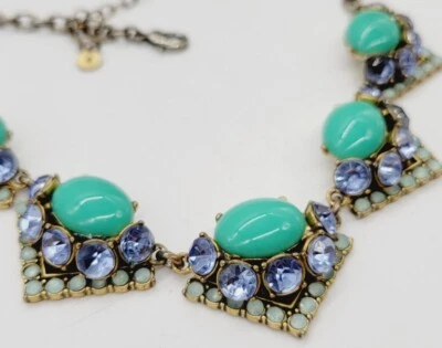 Stella & Dot Turquoise Color Blue And Green Stone Rory Chain Necklace 23" - Image 1 of 4