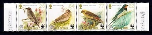 Isle of Man 2000 Song Birds - WWF Complete Mint MNH Set Strip SC 860 - Picture 1 of 1