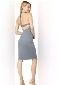Susana Monaco High Halter Dress In Pigeon color size XS NWT - Picture 1 of 4