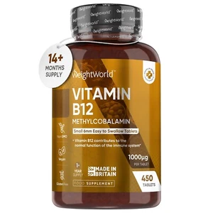 Vitamin B12 - 450 Tablets - Immune system, tiredness & fatigue - 1+ year supply - Picture 1 of 9