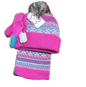 Toby Girls 3 Pc Jacquard Set, Pink, 7-14 - Picture 1 of 4