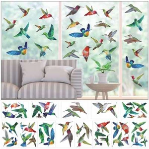 9/38 Pcs Large Anti Collision Window Clings Bird Decals for Prevent Bird Strikes - Picture 1 of 14