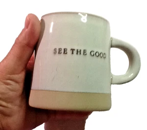 TAZA DE CAFÉ MAGNOLIA HEARTH & HAND 'SEE THE GOOD' BEIGE 123022B - Imagen 1 de 5
