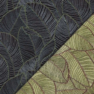 MARKENLOS 0,5 m Dekostoff Gobelin strapazierfähig Blättermuster Stoff Meterware ve