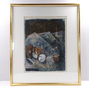 N.B. Hansen Color Lithograph Titled "Lager" Framed Still Life Pencil Signed 1993 - Picture 1 of 10