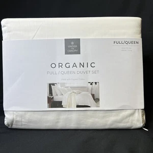 Under The Canopy 3-Pc Duvet Cover Set • Full/Queen • Organic Cotton/Hotel Border - Picture 1 of 7