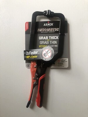 New Genuine ARMOR  Automatic( Auto-Adjust )10"Locking C Clamps With Pads - Image 1 of 4