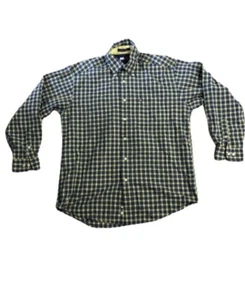 Camisa Tommy Jeans Hilfiger a cuadros amarilla y azul manga larga - talla Mediano - Imagen 1 de 11