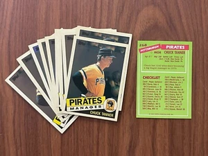 Juego Topps Tiffany 1985 (15) Chuck Tanner #268 cartas lote piratas **como nuevo ** - Imagen 1 de 1