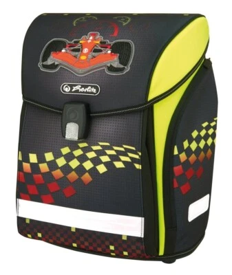 HERLITZ Schulranzen Verstärkter Rucksack Tornister für Jungen Klassen 1-3 CARS