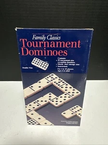 1993 Pressman Tournament Dominoes , Double 9, Open Box , Unused And Sealed - Picture 1 of 8