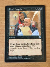 MTG 1 x Cruel Bargain Sorcery Portal Magic the Gathering Swamp Card