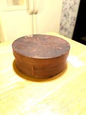MIDDLE TO LATE 1800S SMALL SIZE PANTRY BOX ROUND NAIL LAP CONSTRUCTION DARK FINI