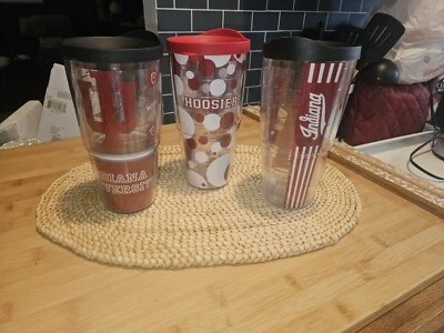 Lote de 3 Copos TERVIS 24 oz INDIANA HOOSIERS University  - Imagem 1 de 4