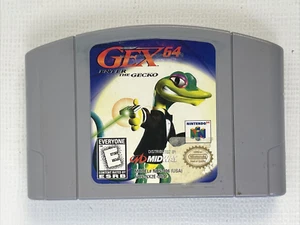 Gex 64 Enter the Gecko (N64 Nintendo 64, 1998) Authentic - Tested - Clean - Picture 1 of 7