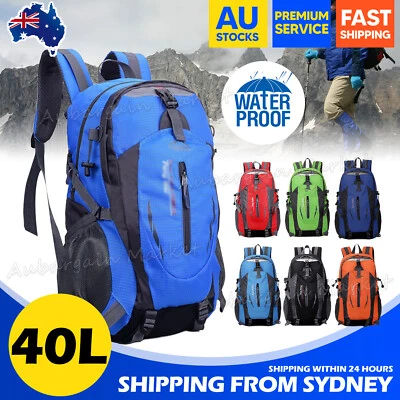 40L Hiking Camping Bag Large Waterproof Backpack Outdoor Travel Luggage Rucksack - image 1 of 4