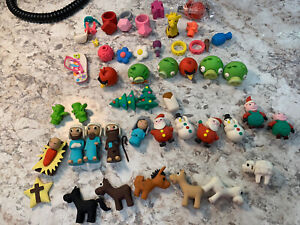 lot Erasers Puzzle Eraser as is