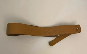 Levy's DM1SG Leather 2.5" Guitar Strap Tan Light Brown Made In Canada - Picture 1 of 5