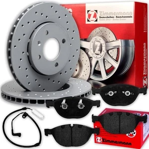 DISCOS DE FRENO + PASTILLAS DELANTERAS Zimmermann adecuados para BMW Serie 5 E60 E61 Serie 6 E63 E64 - Imagen 1 de 6