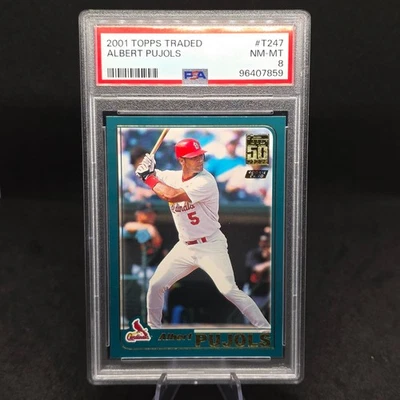 2001 Topps Traded ALBERT PUJOLS #T247 PSA 8 - Image 1 of 2