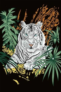Plush Queen Size Tiger Blanket - Extremely Soft - White Tiger - Picture 1 of 3