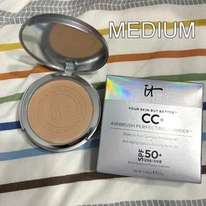 👀IT COSMETICS AIRBRUSH PERFECTING POWDER MEDIUM (W) 0.33 OZ full size new - Picture 1 of 1